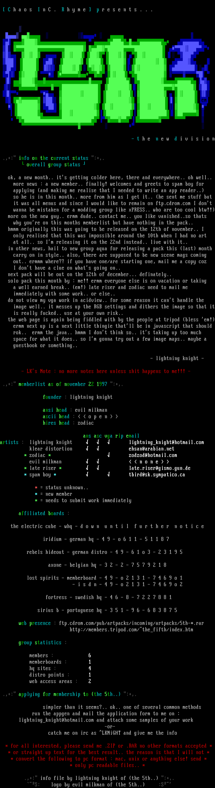 november news by lightning knight