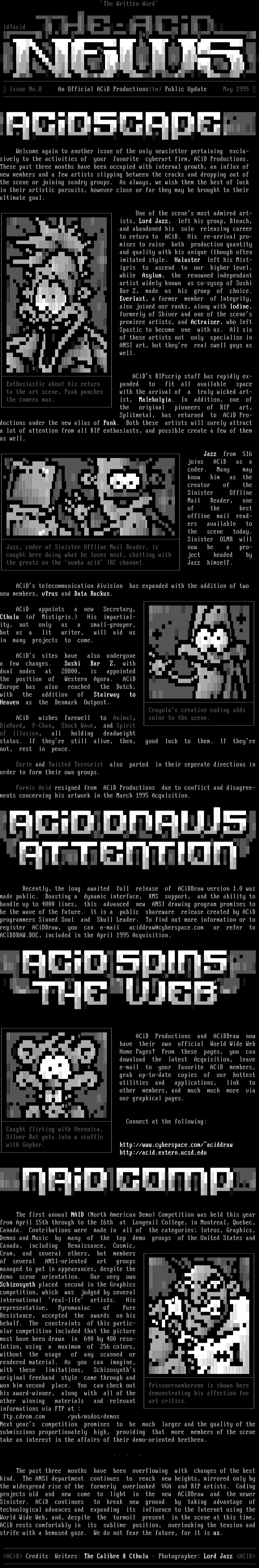 ACiD Newsletter Issue #7 (05/95) by ACiD Press