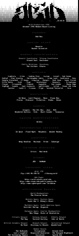 October 1995 Member/Board Listing by ACiD Staff