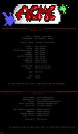 acme june 95 memb/site list! by acme!