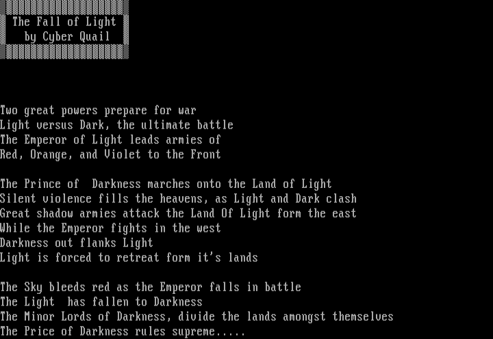 Literature by Cyber Quail
