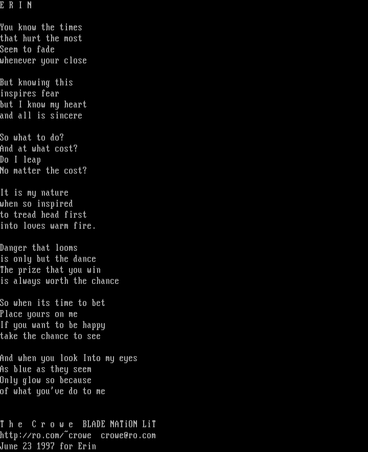 'erin' by the crowe