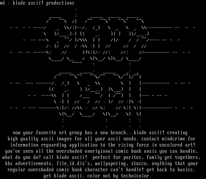 Blade ASCII! by Mass Destruction