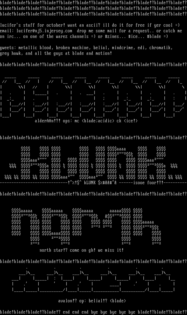 ascii's by lucifer