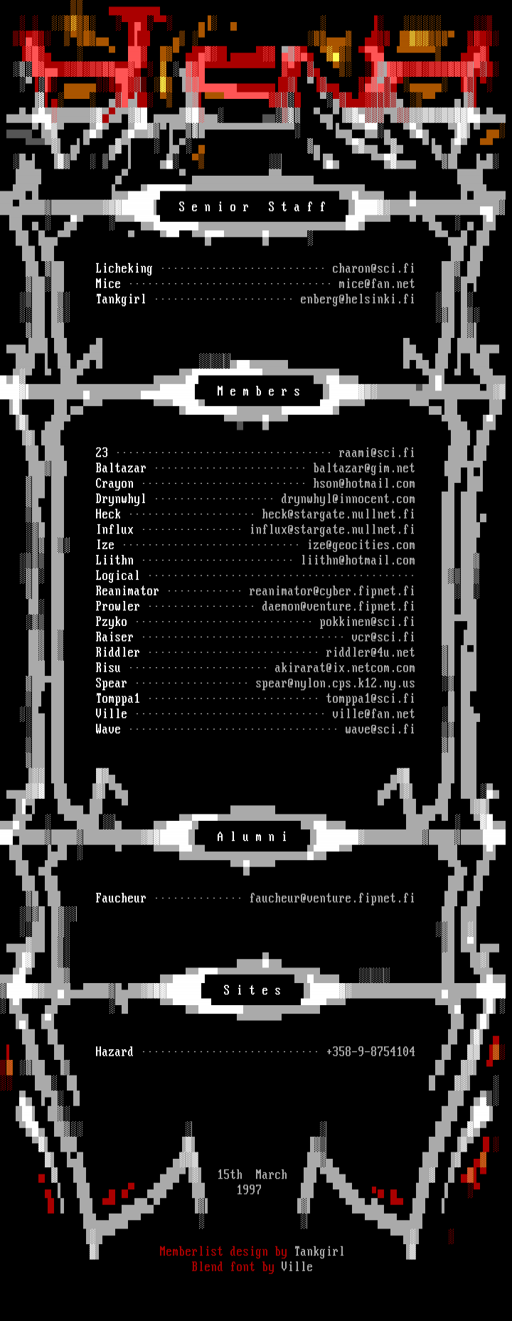Memberlist by Tankgirl/Ville