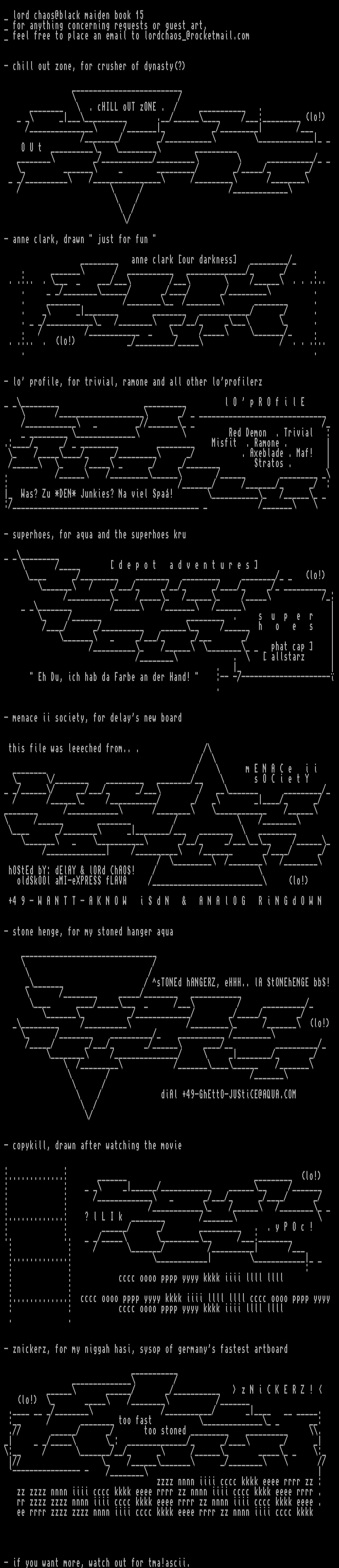 asciis by lord chaos