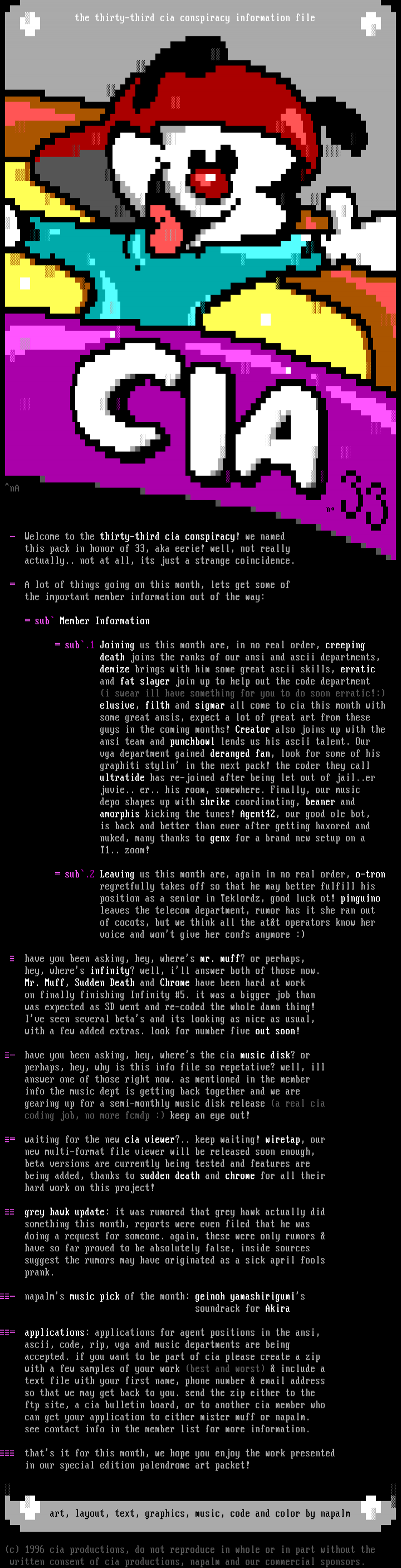 cia conspiracy #33 information by cia