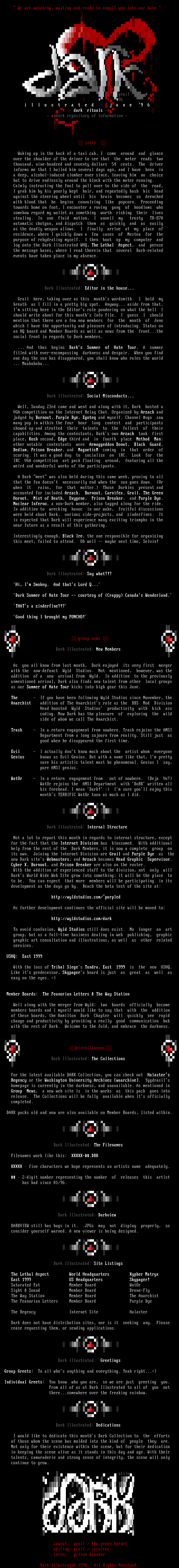 Dark 06/96 Information by Dark Illustrated