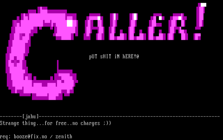 Caller thingy...for free.. by booze