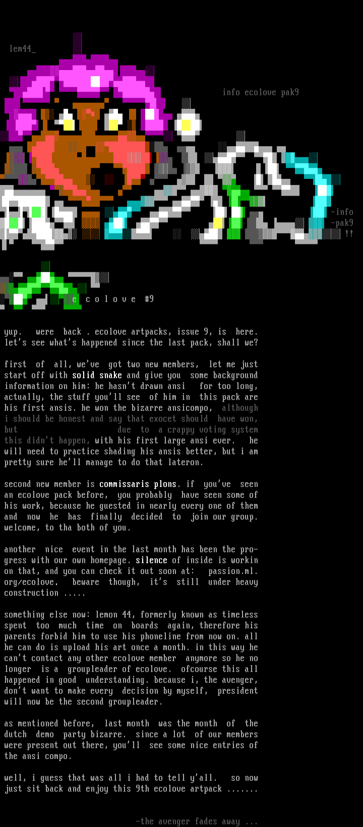 infofile #9 by the avenger