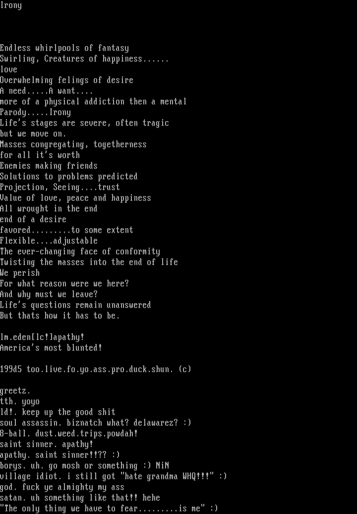 Irony by Leper Messiah