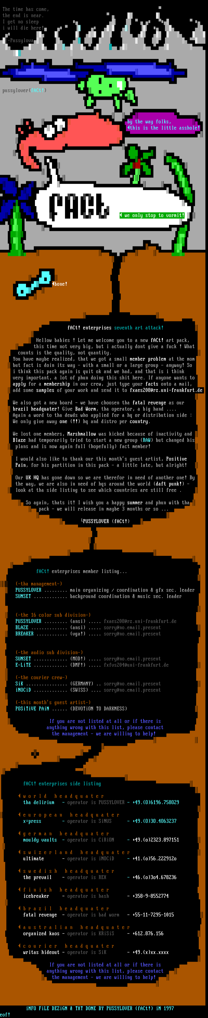 fACt! information file 07/97 by fACt! management