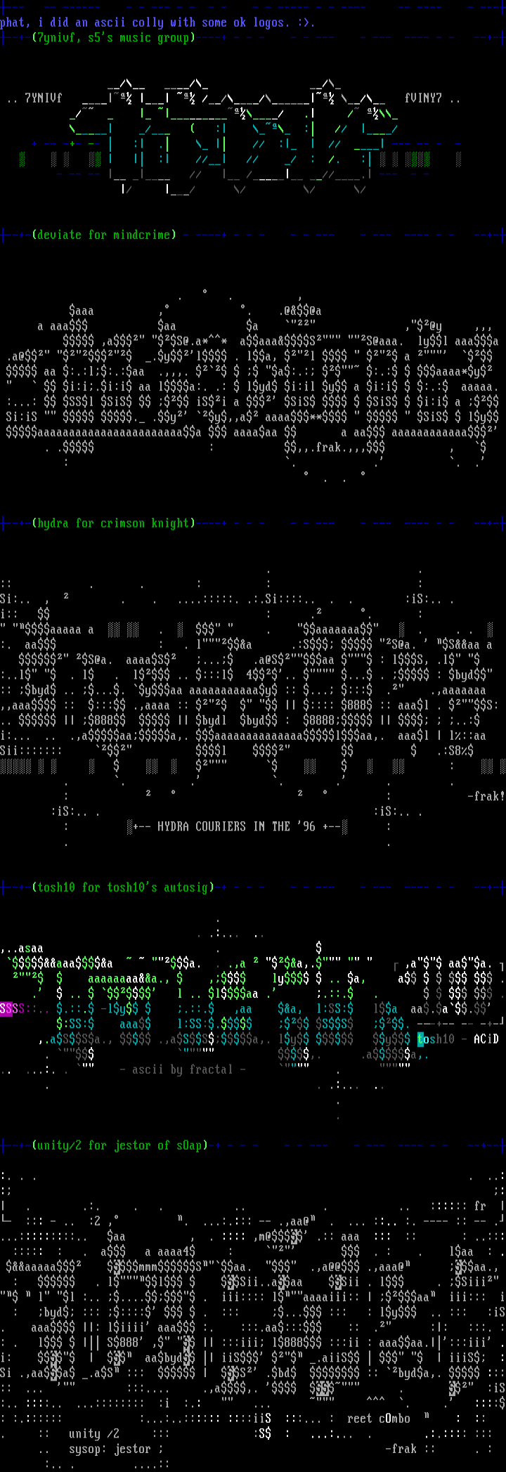 Ascii Colly 0796 by Fractal
