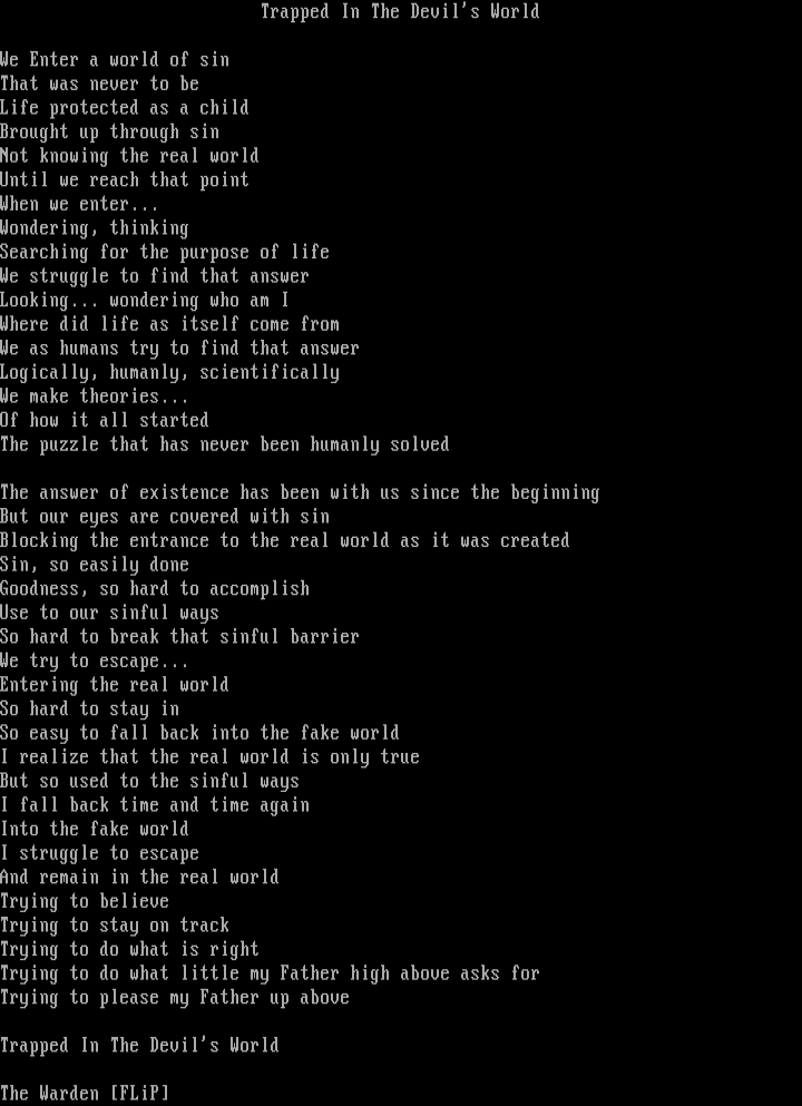 Trapped In The Devil's World by The Warden