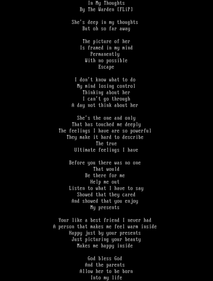 In My Thoughts by The Warden