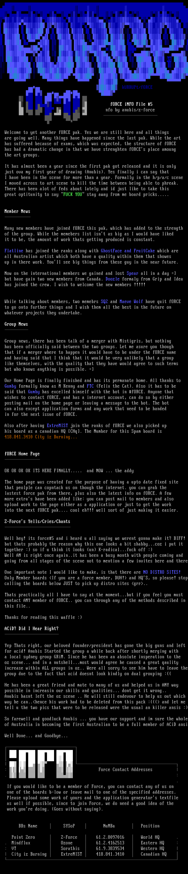 fORCE Info File by fORCE