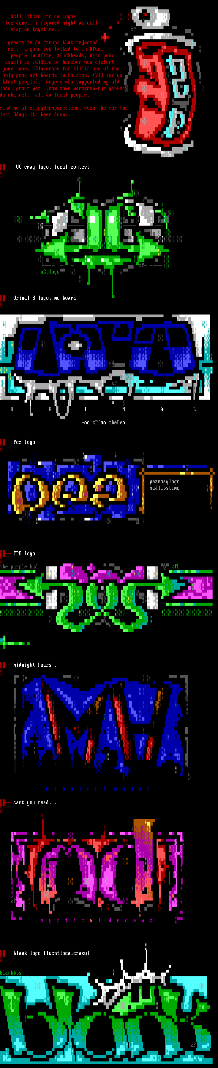 Ansi logos pack 13 by Zippy