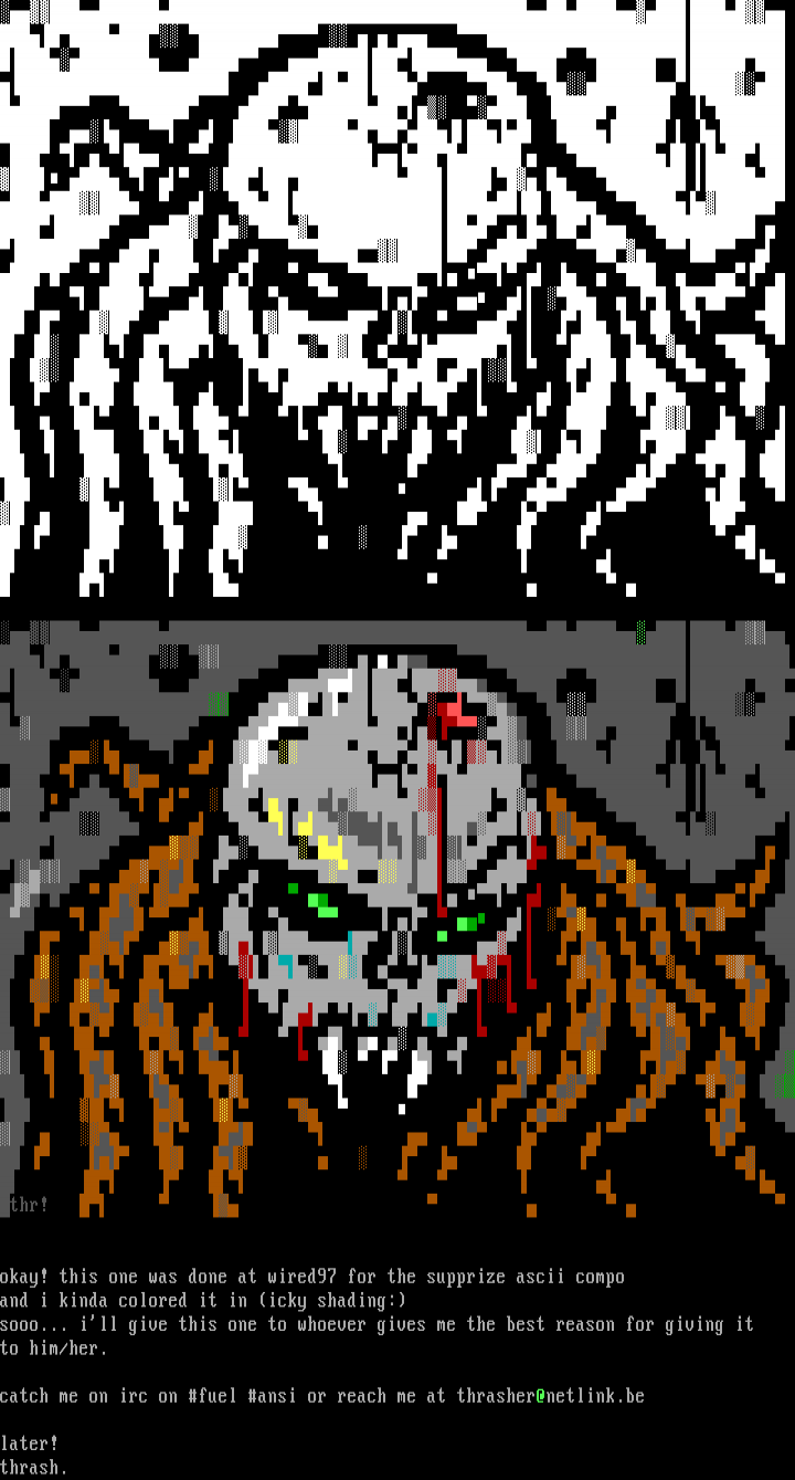 wired surprise ascii compo by thrasher