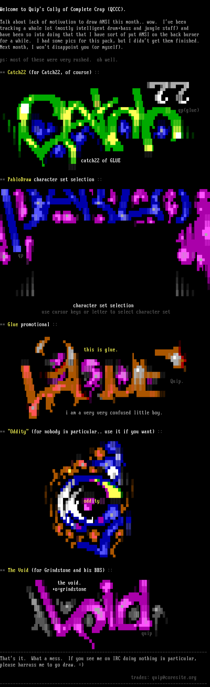 Glue Logo Colly (February 1999) by Quip