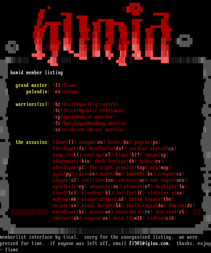 Humid 0596 Memberlist by humid