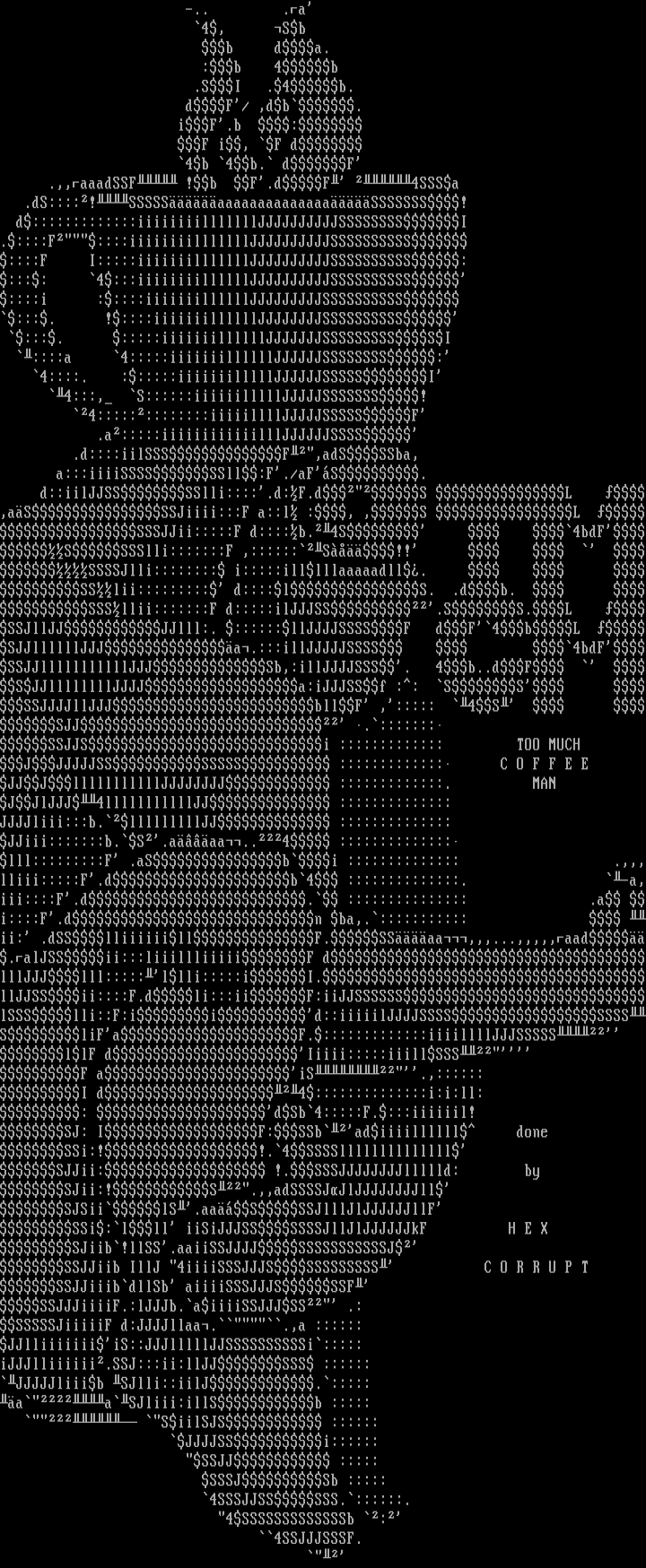 too much coffee by hex corrupt