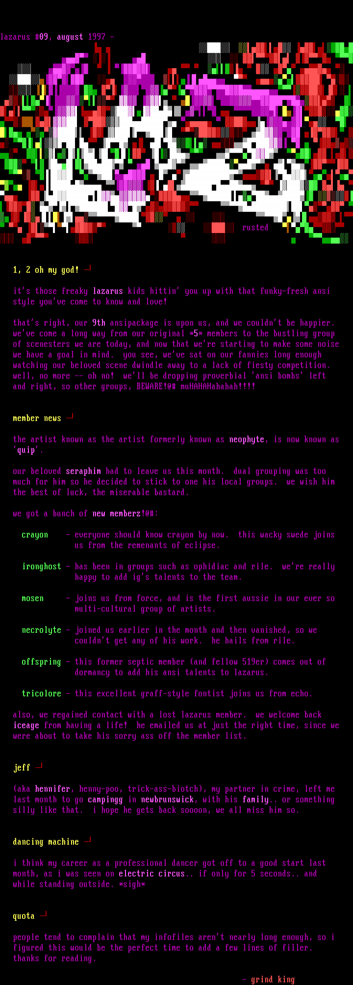 laz##(09) news & info by lazarus