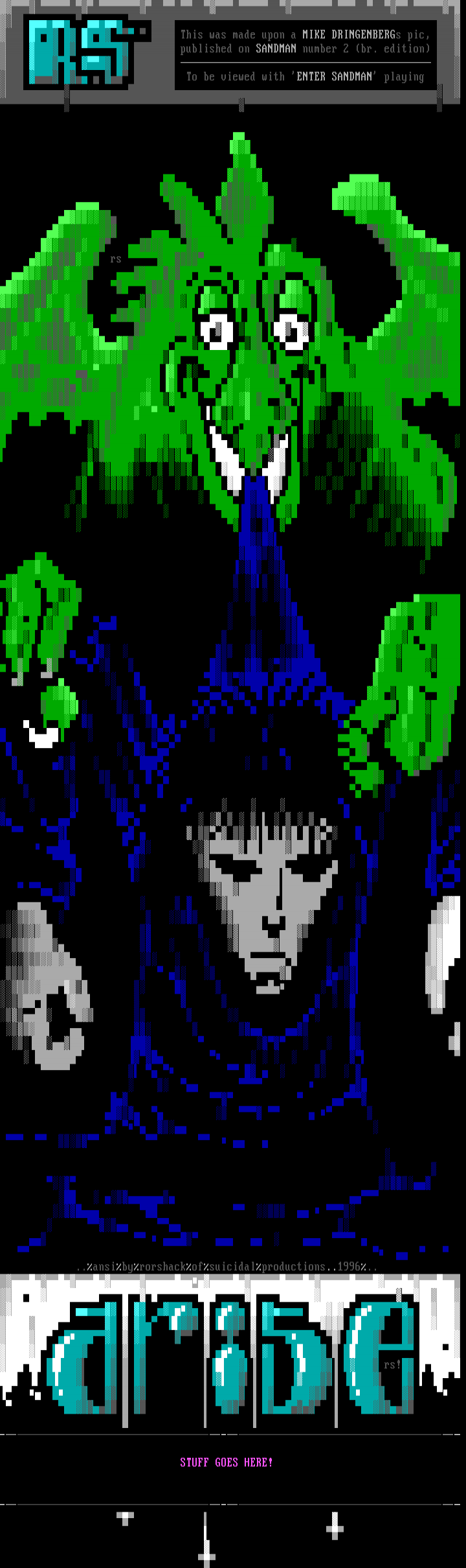 ENTER SANDMAN.. For ARISE BBS by Rorshack