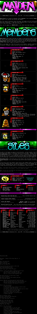 maiden: info file - july 1997 by maiden staff