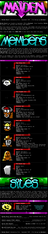 maiden: info - september 1997 by maiden staff