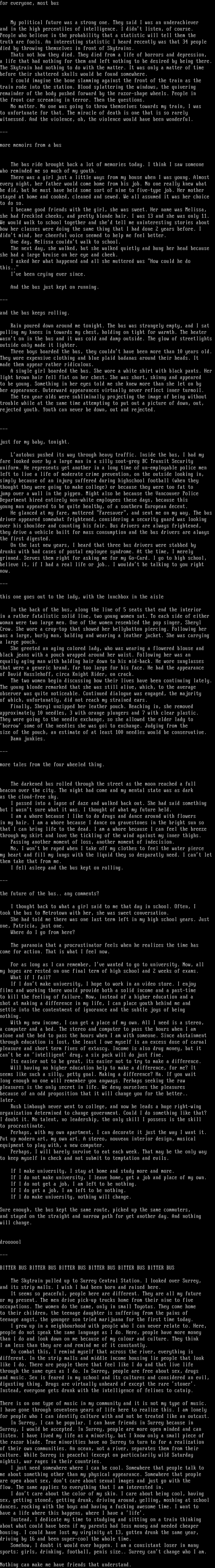 Tales from the bus by Magik Elvis