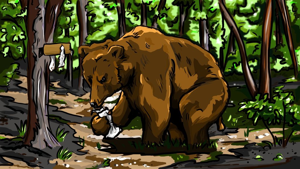 Bear in the woods by Horsenburger