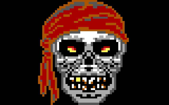 Dirty-teethed Pirate Skull