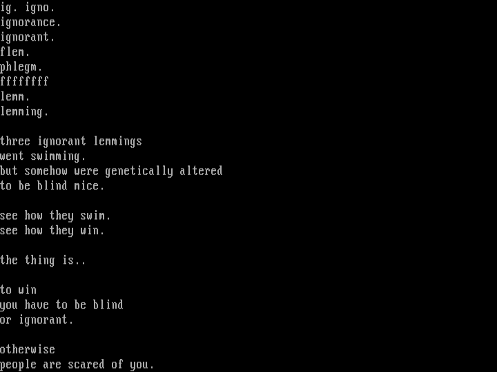 I hurt myself by James Joyce