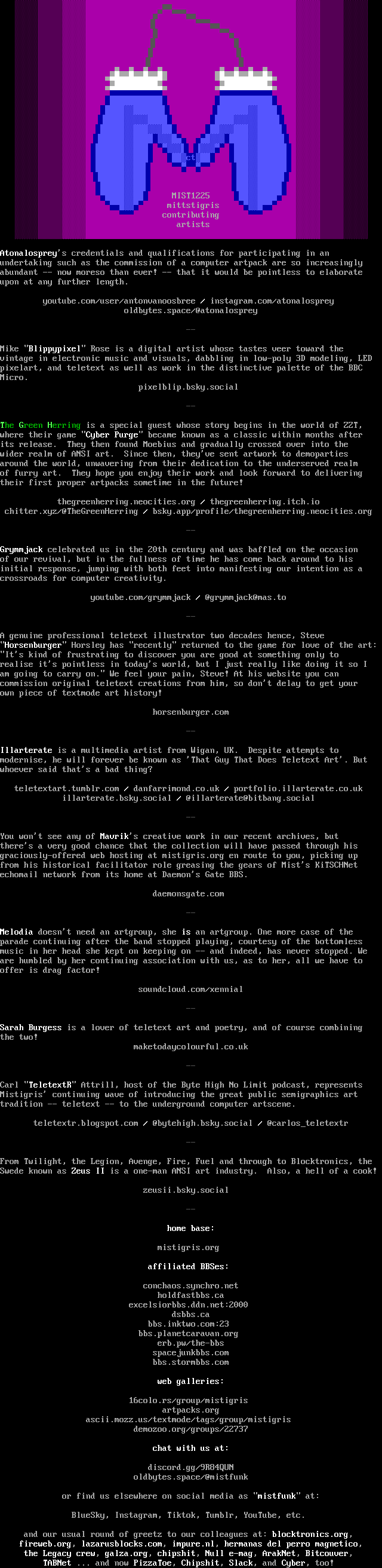 MIST1225 list of contributors by Cthulu
