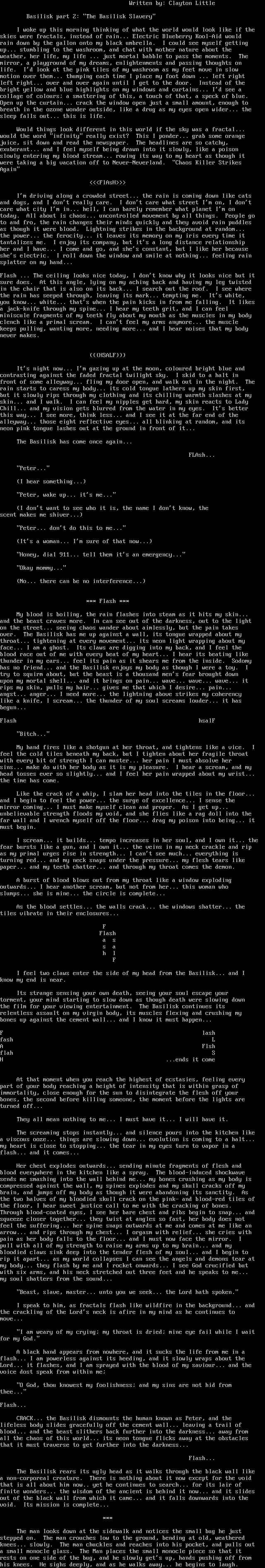 The Basilisk Slavery by Gangreen