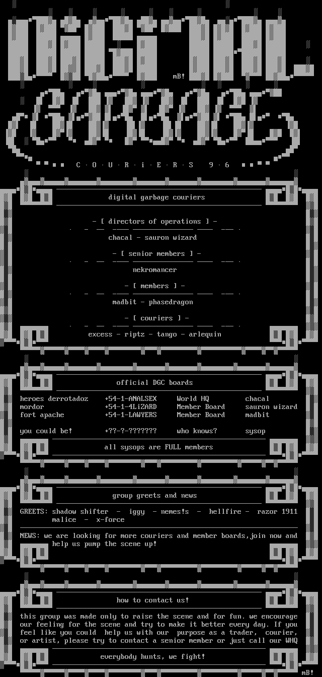 Digital Garbage Couriers NFO #01 by MADBiT