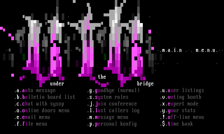 Under The Bridge Main Menu by Homer