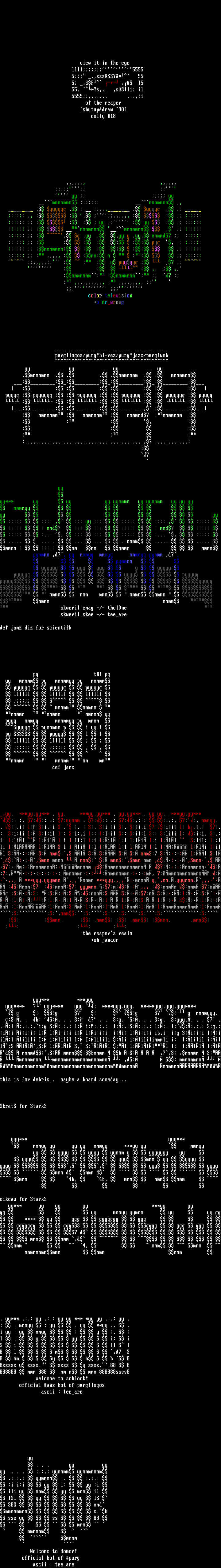 tee_are's ascii colly by the reaper