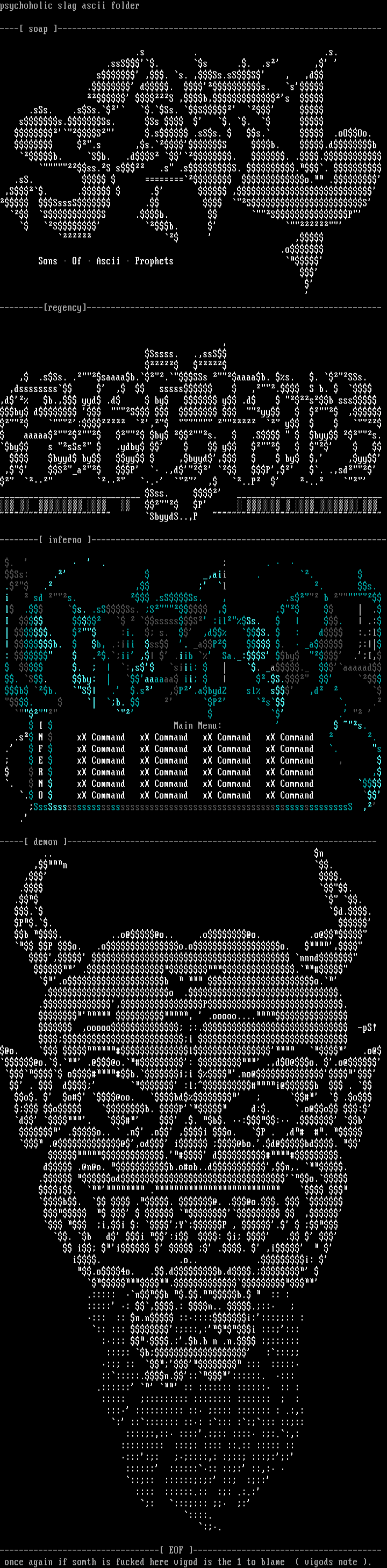 ASCII COLLY by psycoholic slag