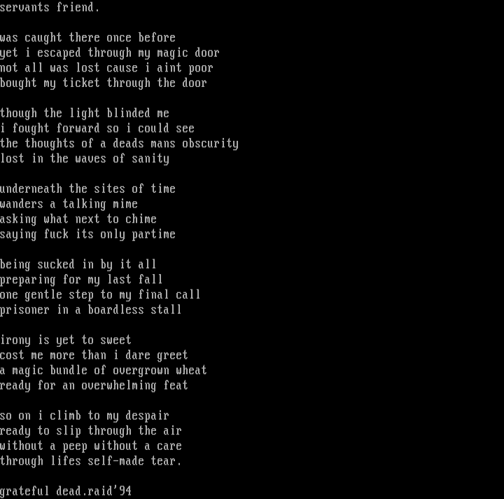Servants Friend by Grateful Dead