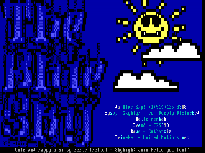 The Blue Sky positive ansi by Eerie