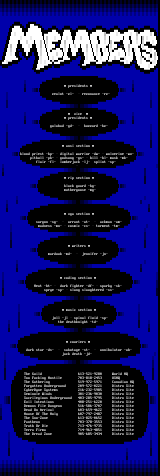 Memberlist / Distribution 01/95 by Galahad