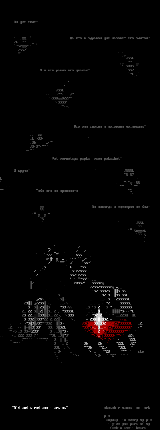 old and tired ascii-artist by sketch rimanez'03