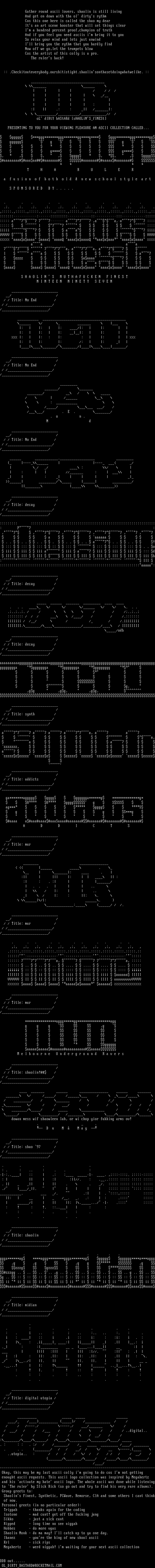 Ascii Collection 2 by Ol' Dirty Bastard