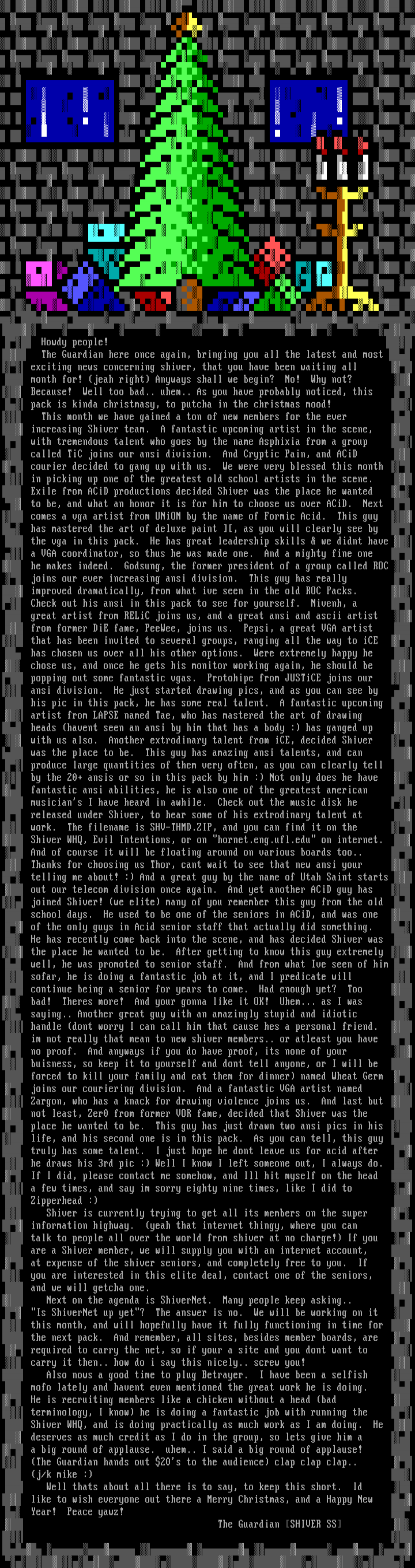 SHIVER 12/94 Information by The Guardian