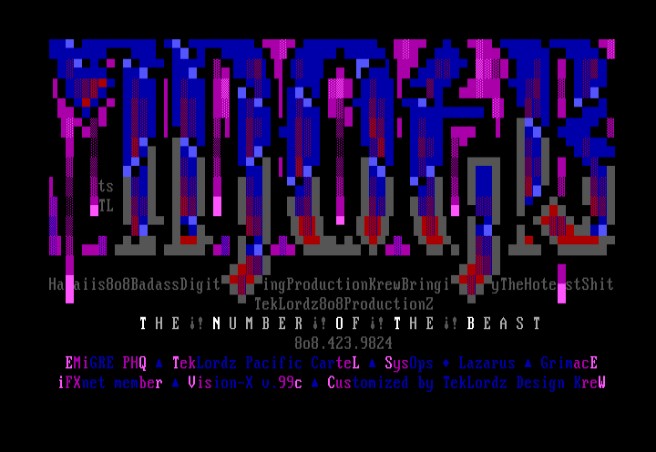 Number of The Beast ANSi Logo