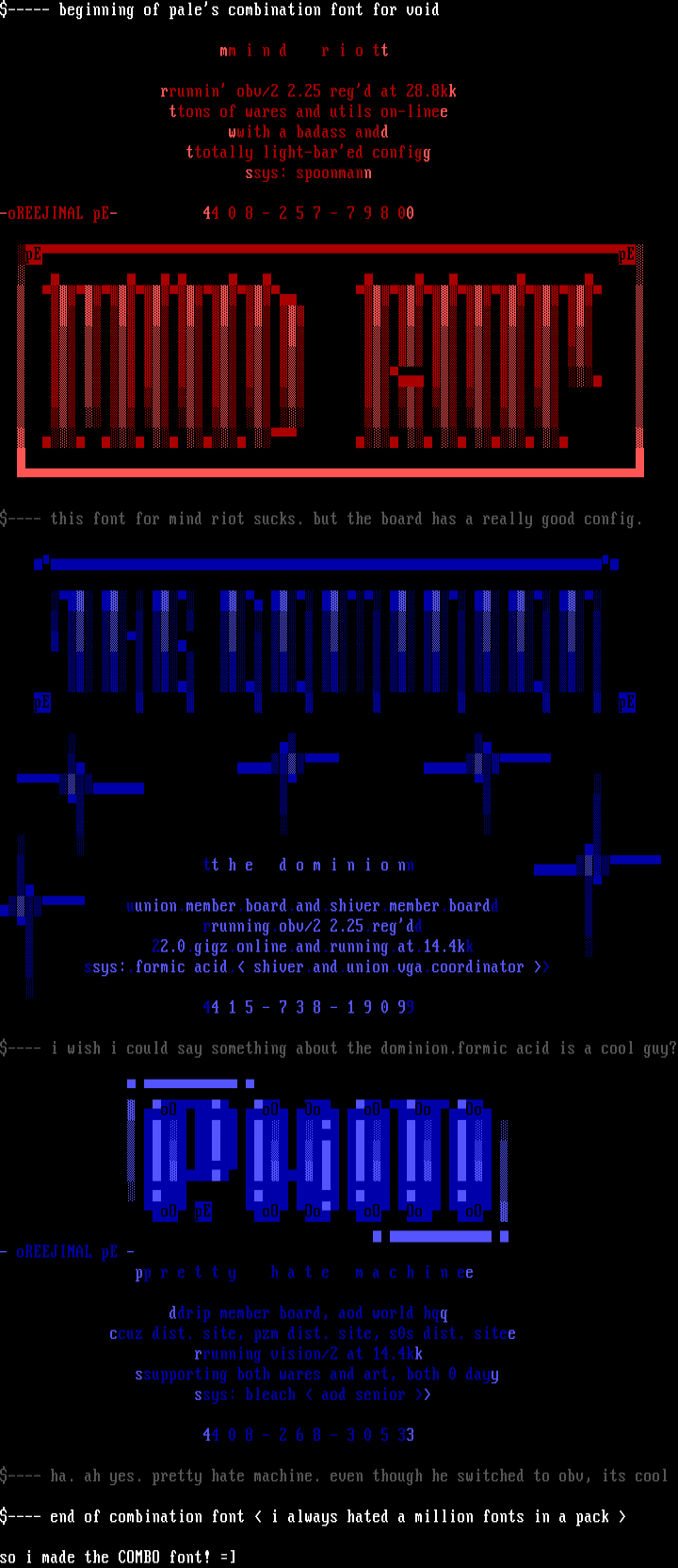 Combination Font #1 by Pale