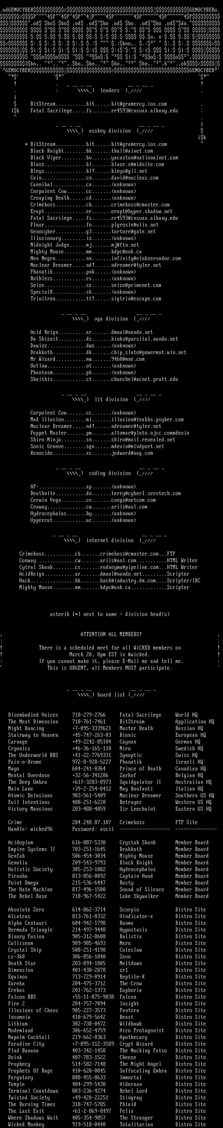 Member List by BitStream