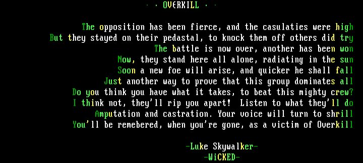 OVERKiLL by Luke Skywalker